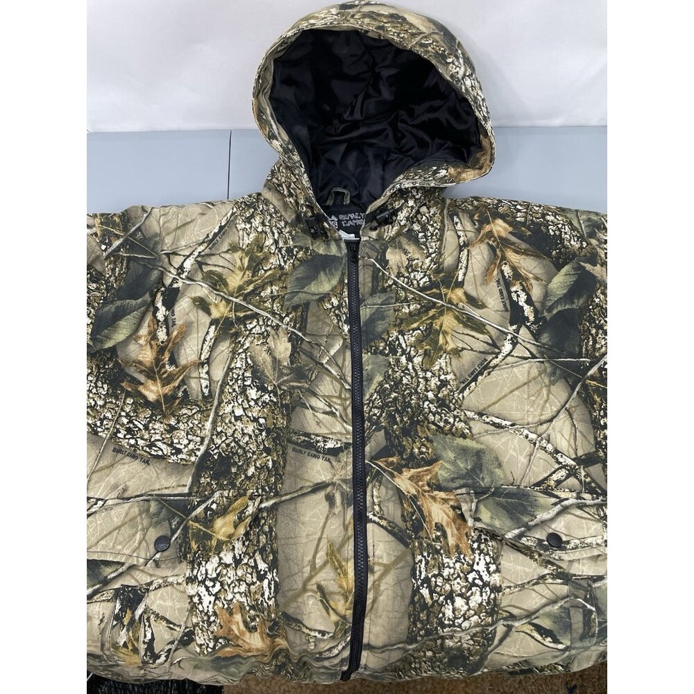 WFS Burly Camo Jacket Insulated Hunting Winter Outdoor Canvas Hooded Mens 3XL - Picture 3 of 12
